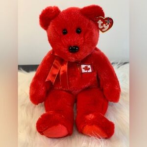 Ty (26) Red Maple Bear Plush Buddy “Pierre”